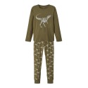 NAME IT Mini/Kids Dinosaur Natsæt - Olive Night