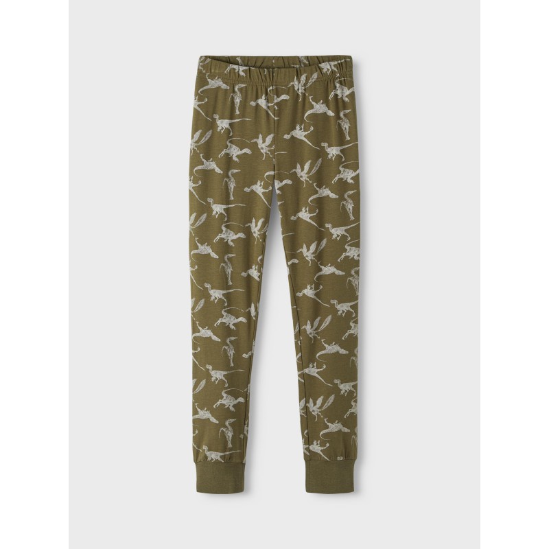 NAME IT Mini/Kids Dinosaur Natsæt - Olive Night