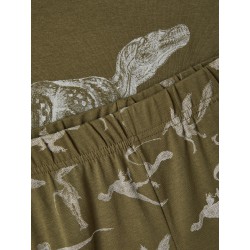 NAME IT Mini/Kids Dinosaur Natsæt - Olive Night