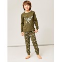 NAME IT Mini/Kids Dinosaur Natsæt - Olive Night