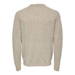 ONLY & SONS Onsedward Reg 7 Wool Crew Knit - Oatmeal