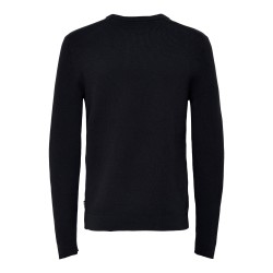 ONLY & SONS Phil Struktur Crew Neck Striktrøje - Dark Navy