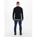 ONLY & SONS Phil Struktur Crew Neck Striktrøje - Dark Navy