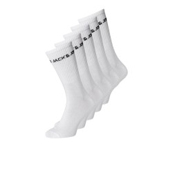 JACK & JONES Jacbasic Logo Tennikortærmetock 5 Pack  Junior - Hvid