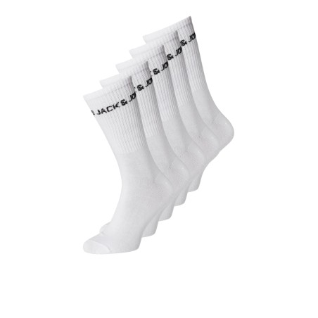 JACK & JONES Jacbasic Logo Tennikortærmetock 5 Pack  Junior - Hvid