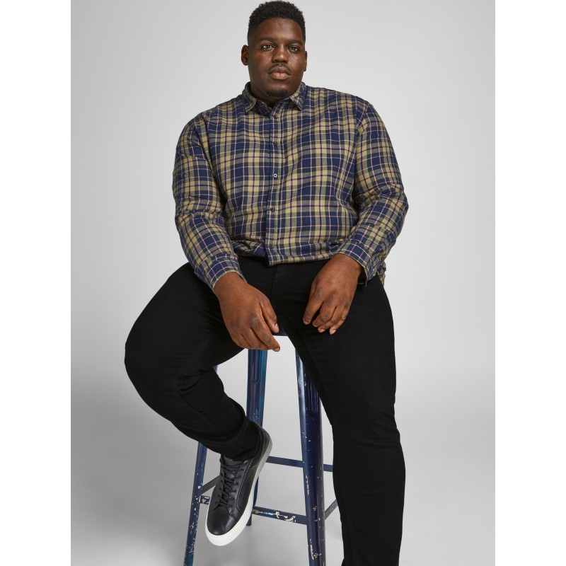 JACK & JONES Plus Tim Slim Fit Jeans - Sort