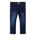 NAME IT Mini Salli Fleece Jeans - Dark Blue Denim