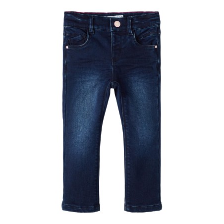 NAME IT Mini Salli Fleece Jeans - Dark Blue Denim