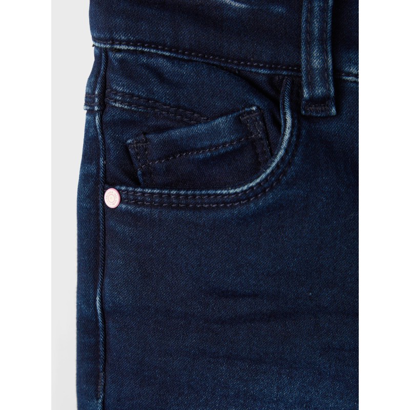 NAME IT Mini Salli Fleece Jeans - Dark Blue Denim