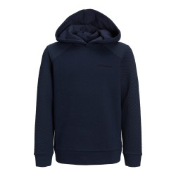 JACK & JONES Junior Staple Quilt Sweat Hoodie - Navy Blazer -
