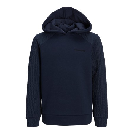 JACK & JONES Junior Staple Quilt Sweat Hoodie - Navy Blazer -