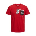 JACK & JONES Jul Lomme T-Shirt - Scarlet Sage
