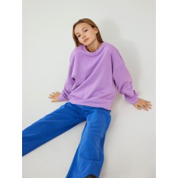 LMTD Kim Kort Bred Sweatshirt - Pale Pansy