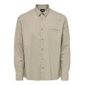 ONLY & SONS Onsyuki Reg Btn Down Paspel Langærmet Shirt - Chinchilla