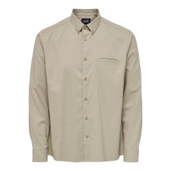 ONLY & SONS Onsyuki Reg Btn Down Paspel Langærmet Shirt - Chinchilla