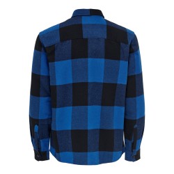 ONLY & SONS Milo Langærmet Ternet Overshirt - True Blue