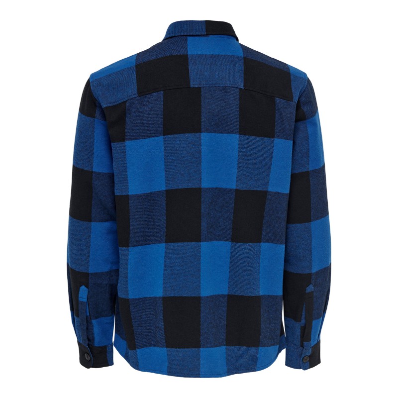 ONLY & SONS Milo Langærmet Ternet Overshirt - True Blue