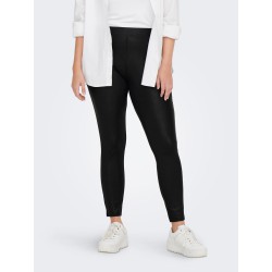 ONLY CARMAKOMA Coated Snake Legging - Sort