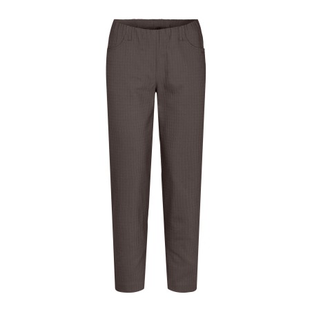 LauRie Kelle Regular SL Jacquard Bukser - Brun