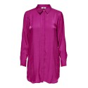 JDY Paris Langærmet Lang Shirt Vævet - Festival Fuchsia