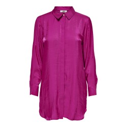 JDY Paris Langærmet Lang Shirt Vævet - Festival Fuchsia