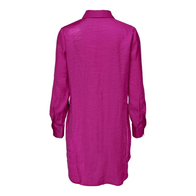 JDY Paris Langærmet Lang Shirt Vævet - Festival Fuchsia