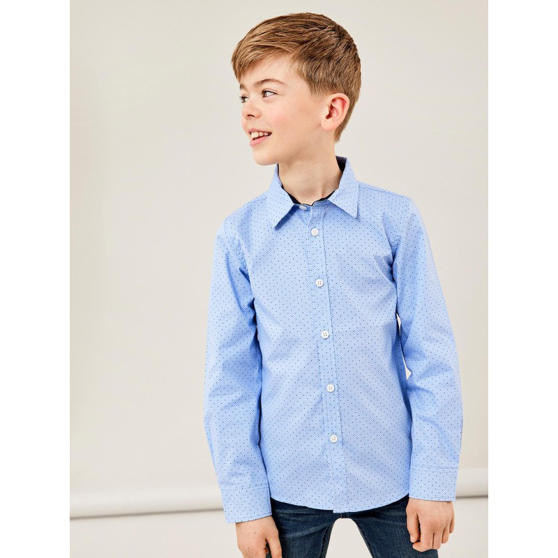 NAME IT Kids Langærmet Skjorte - Dusty Blue