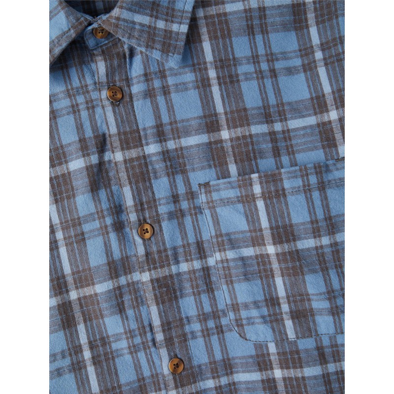 LMTD Rojo Langærmet Check Skjorte - Captains Blue