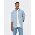 ONLY & SONS Storm Mixed Denim Skjorte - Light Blue Denim