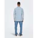 ONLY & SONS Storm Mixed Denim Skjorte - Light Blue Denim