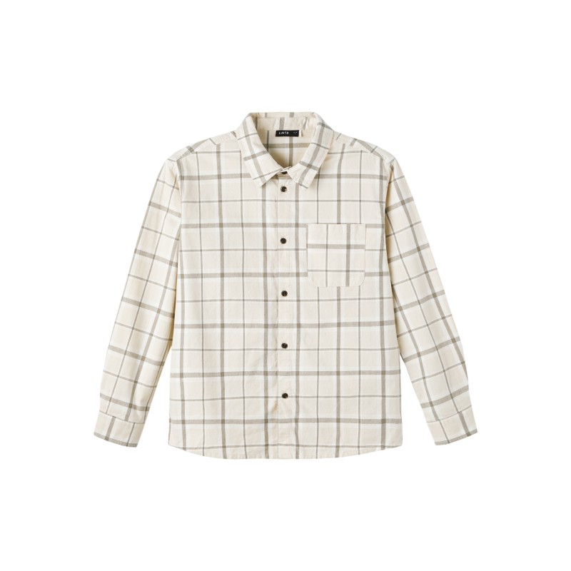 LMTD Tojo Langærmet Check Shirt - Turtledove