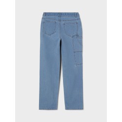 LMTD Workizza Dad Fit Bukser - Light Blue Denim