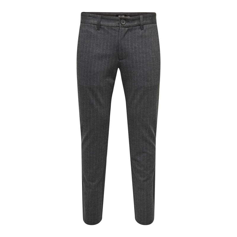 ONLY & SONS Mark Tap Chino Bukser - Dark Grey Melange