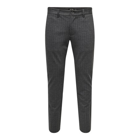 ONLY & SONS Mark Tap Chino Bukser - Dark Grey Melange
