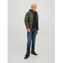 JACK & JONES Junior  Waffle Sweat Hoodie - Sort