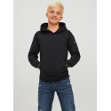JACK & JONES Junior  Waffle Sweat Hoodie - Sort