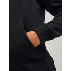 JACK & JONES Junior  Waffle Sweat Hoodie - Sort