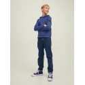 JACK & JONES Junior Waffle Sweat Hoodie - Navy Blazer