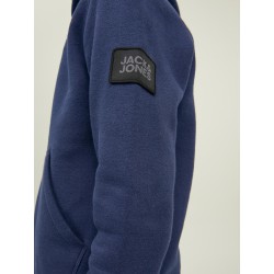 JACK & JONES Junior Waffle Sweat Hoodie - Navy Blazer
