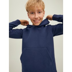 JACK & JONES Junior Waffle Sweat Hoodie - Navy Blazer