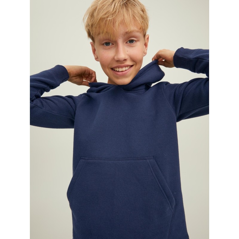 JACK & JONES Junior Waffle Sweat Hoodie - Navy Blazer