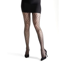 DECOY 25 Denier Mønstret Tights - Sort