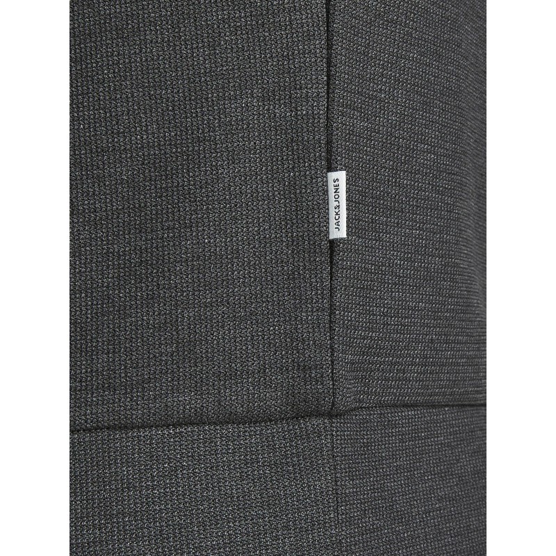 JACK & JONES Structure Sweat Hoodie - Grey Melange