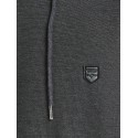 JACK & JONES Structure Sweat Hoodie - Grey Melange