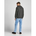 JACK & JONES Structure Sweat Hoodie - Grey Melange