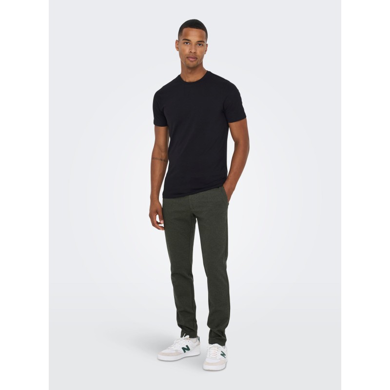 ONLY & SONS Mark Herringbone Performance Bukser - Olive Night
