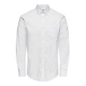 ONLY & SONS Neil Langærmet Oxford Skjorte - Hvid