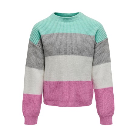 KIDS ONLY Sandy Stribet Pullover - Aruba Blue