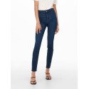 JDY Tulga Højtaljet Skinny Jeans - Dark Blue Denim