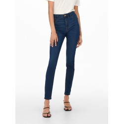 JDY Tulga Højtaljet Skinny Jeans - Dark Blue Denim